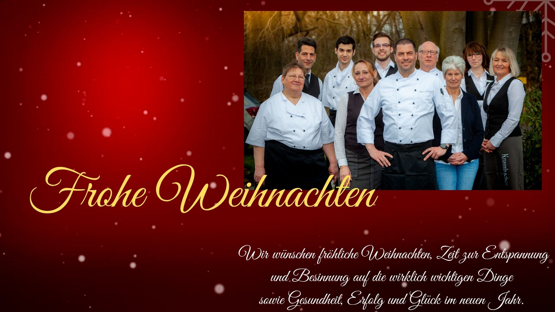 Frohe Weihnachten und ein gesundes glückliches 2024 - Restaurant Heerwiese